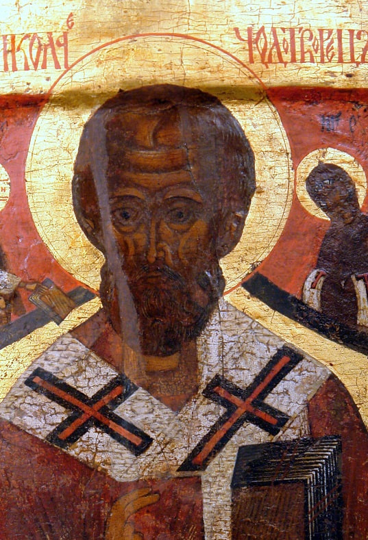 Старинная Икона Николая Чудотворца., полный вид