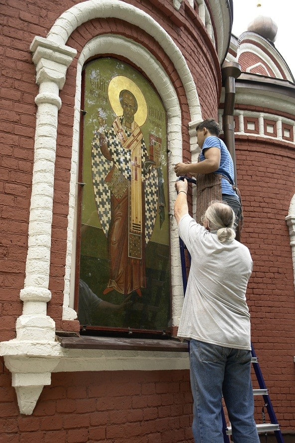 Фасадная икона «Чудо Георгия о змие», дополнительный вид 3