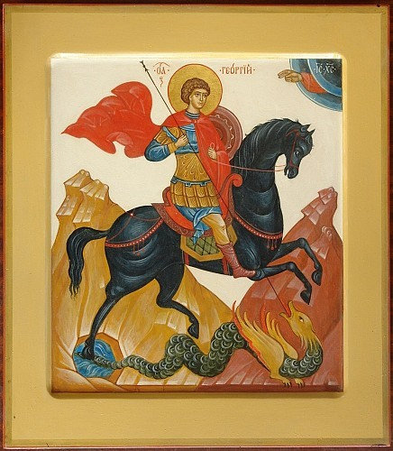 Икона Чудо Георгия о змие., полный вид