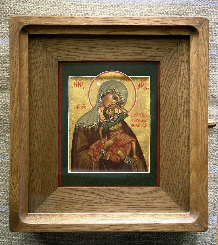 Икона Богородицы Взыграние младенца., полный вид